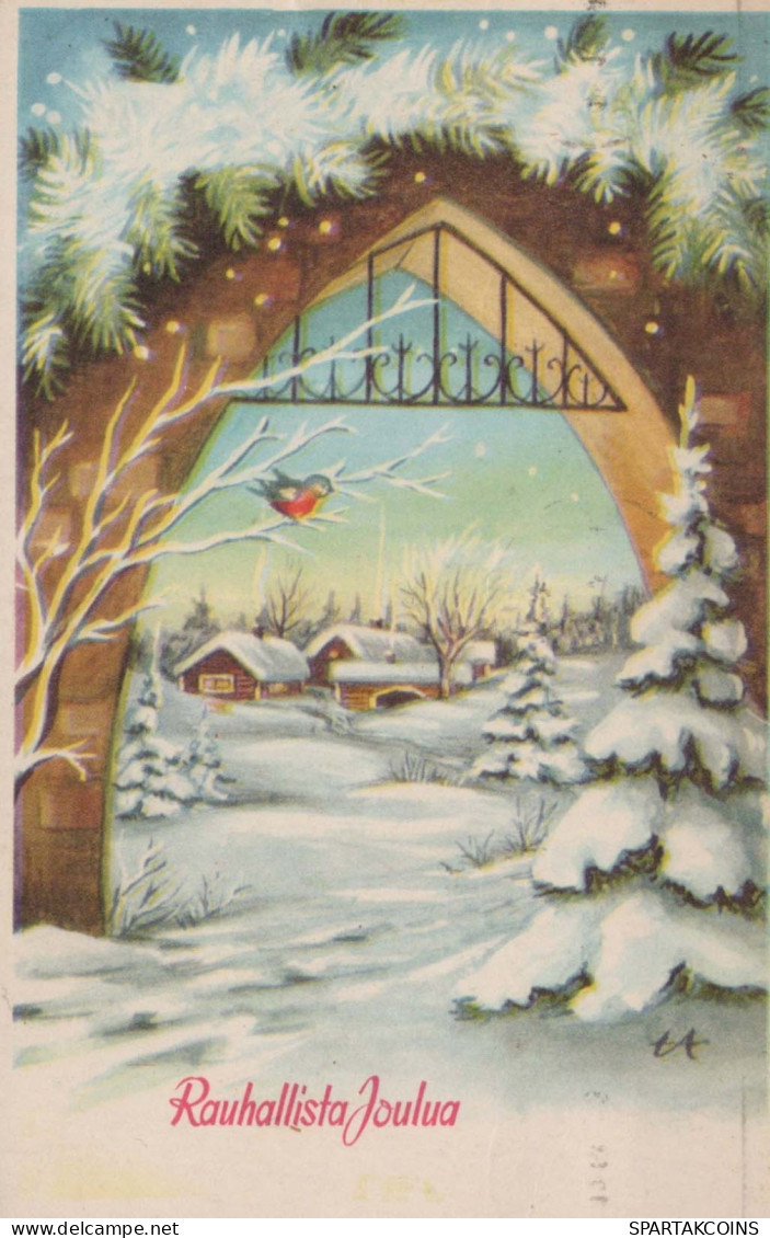 Buon Anno Natale UCCELLO Vintage Cartolina CPA #PKE805.IT - Anno Nuovo