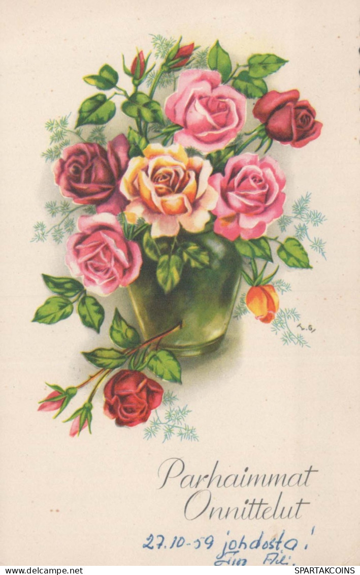 FIORI Vintage Cartolina CPA #PKE497.IT - Bloemen