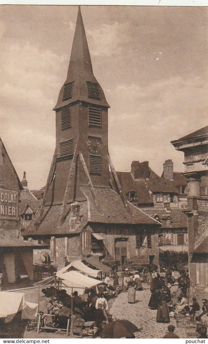 PE 3-(14) HONFLEUR - CLOCHER DE SAINTE CATHERINE - MARCHE , ETALS - 2 SCANS - Honfleur