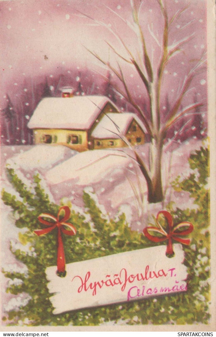 Buon Anno Natale Vintage Cartolina CPSMPF #PKG222.IT - Anno Nuovo