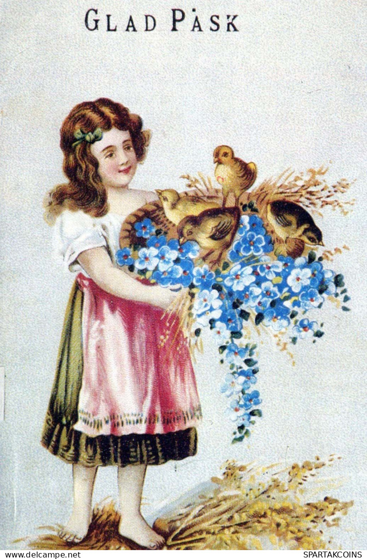 PASQUA BAMBINO UOVO Vintage Cartolina CPA #PKE367.IT - Pasqua