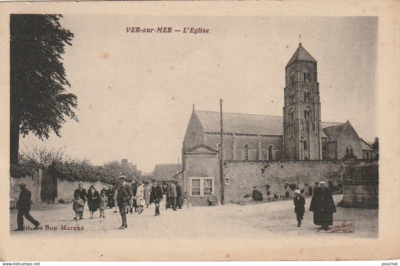 PE 3-(14) VER SUR MER - L' EGLISE - SORTIE DE MESSE - 2 SCANS - Other & Unclassified