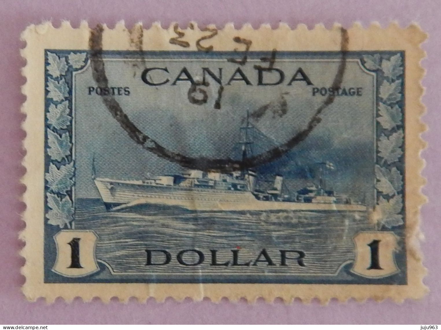 CANADA YT 218 OBLITÉRÉ "DESTROYER IROQUOIS" ANNÉES 1943/1948 - Used Stamps