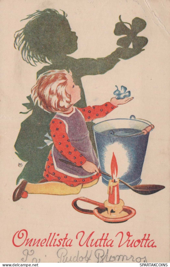 Buon Anno Natale BAMBINO Vintage Cartolina CPSMPF #PKD294.IT - Anno Nuovo