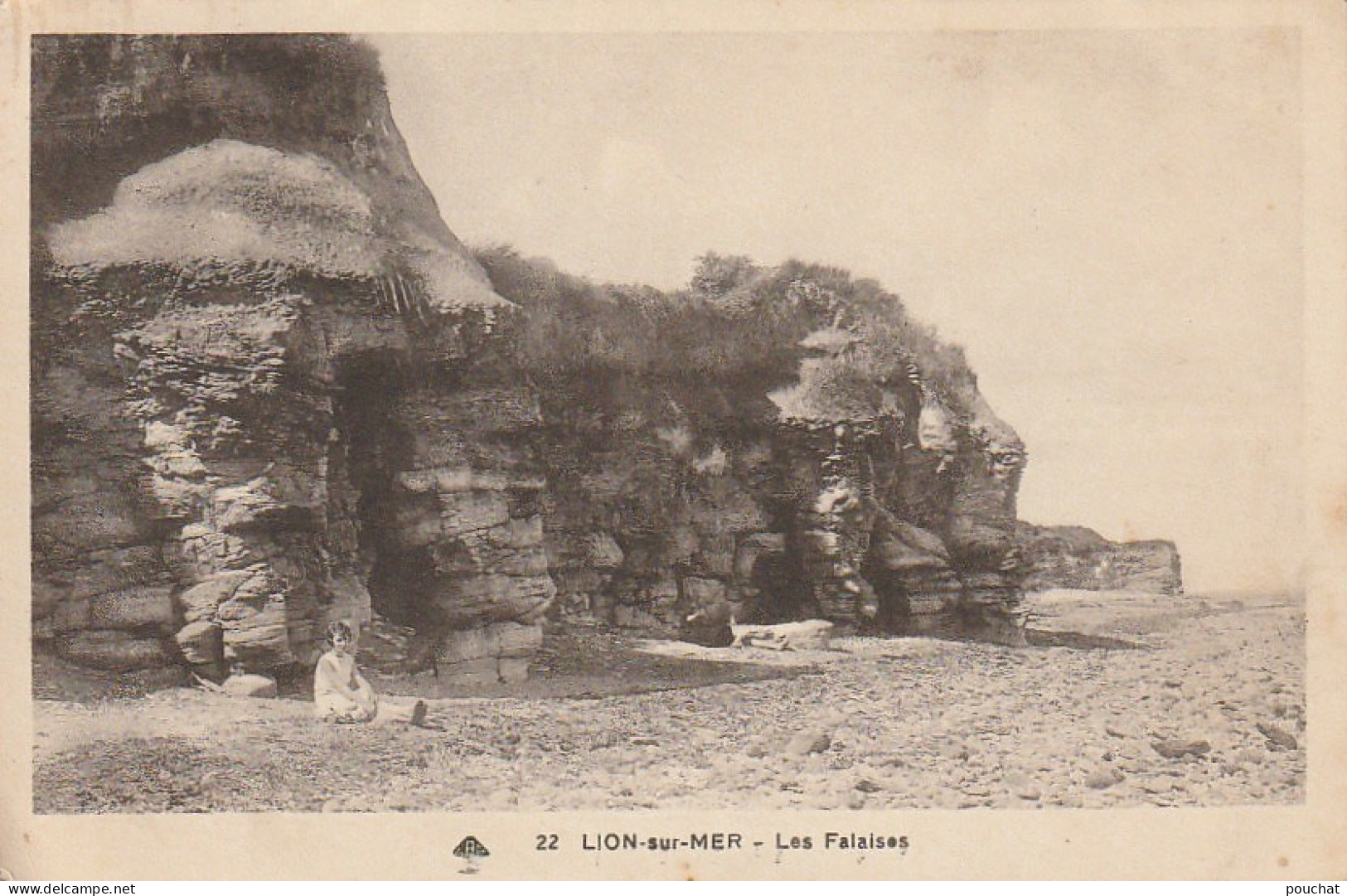 PE 3-(14) LION SUR MER - LES FALAISES - 2 SCANS - Other & Unclassified