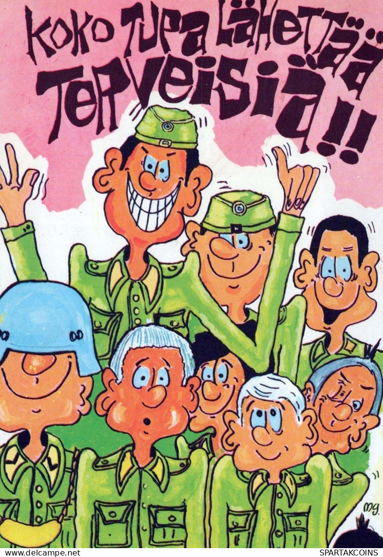 SOLDATI UMORISMO Militaria Vintage Cartolina CPSM #PBV834.IT - Humor