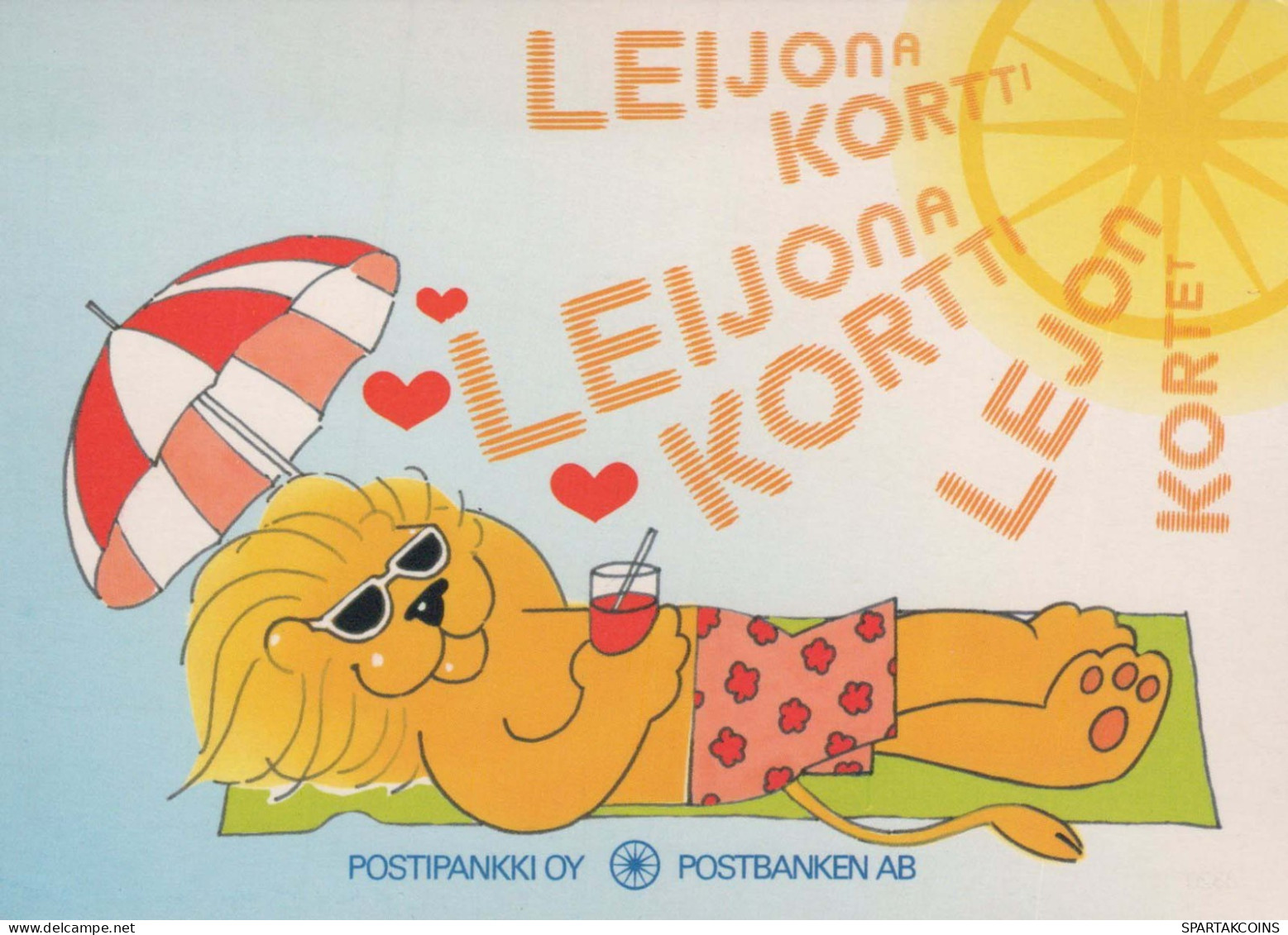 LEONE Animale Vintage Cartolina CPSM #PBS032.IT - Lions