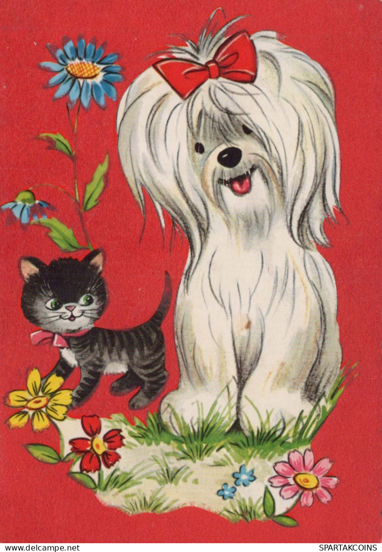 CANE Animale Vintage Cartolina CPSM #PBQ578.IT - Chiens