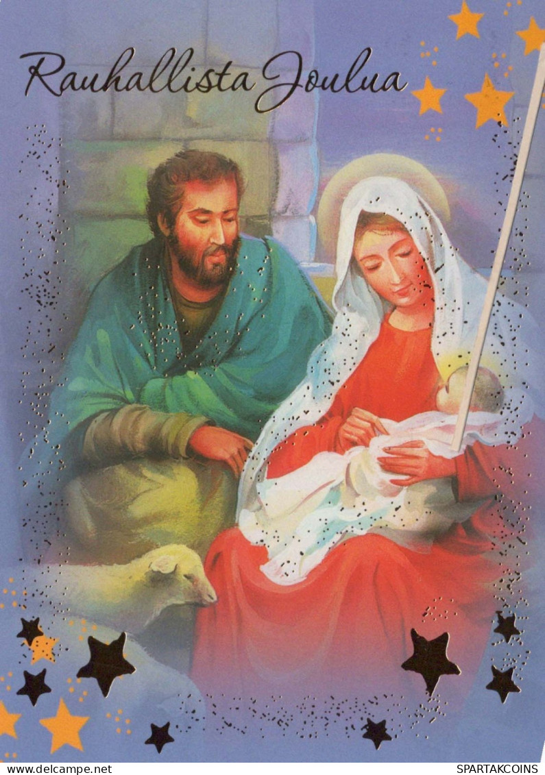 Vergine Maria Madonna Gesù Bambino Natale Religione Vintage Cartolina CPSM #PBP739.IT - Vierge Marie & Madones