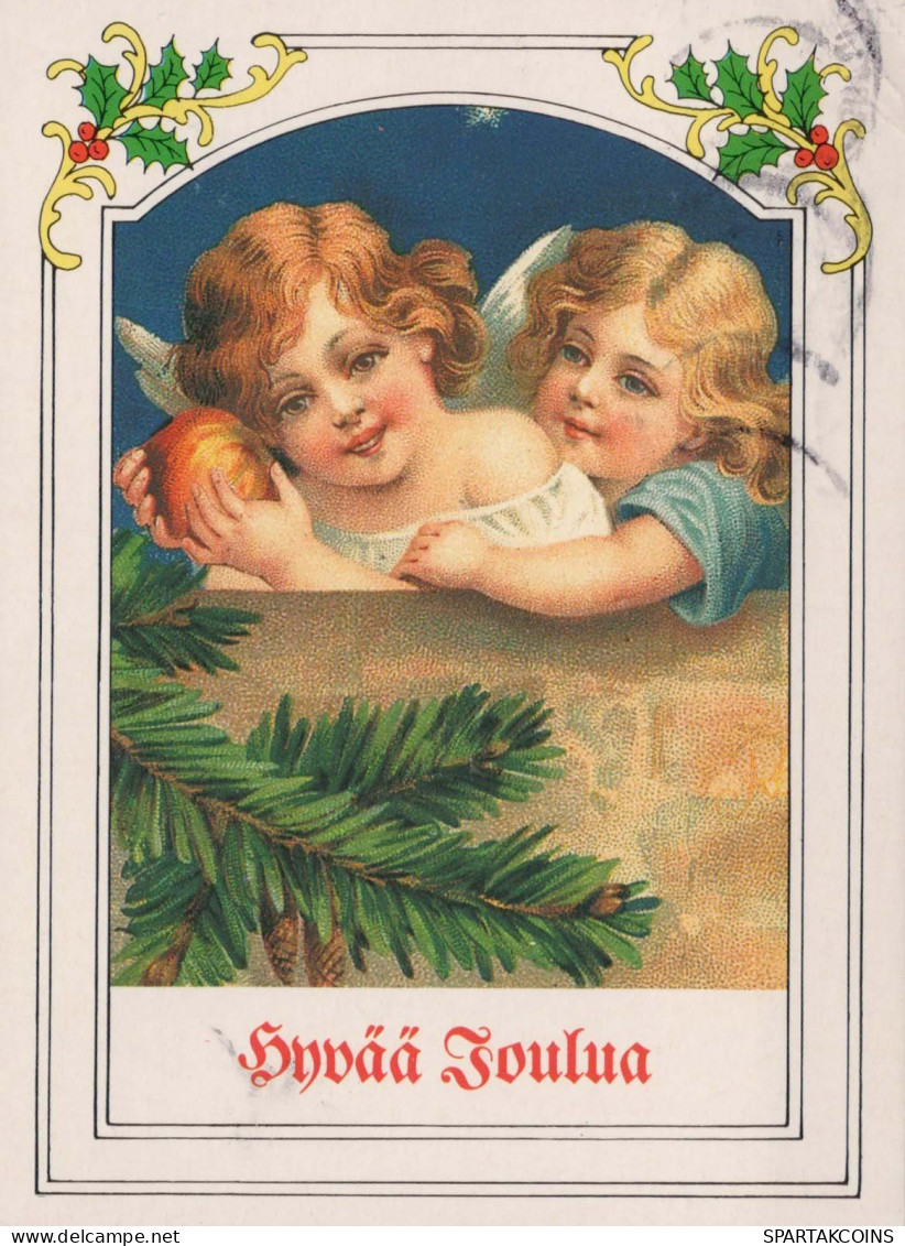 ANGELO Natale Vintage Cartolina CPSM #PBP417.IT - Angels