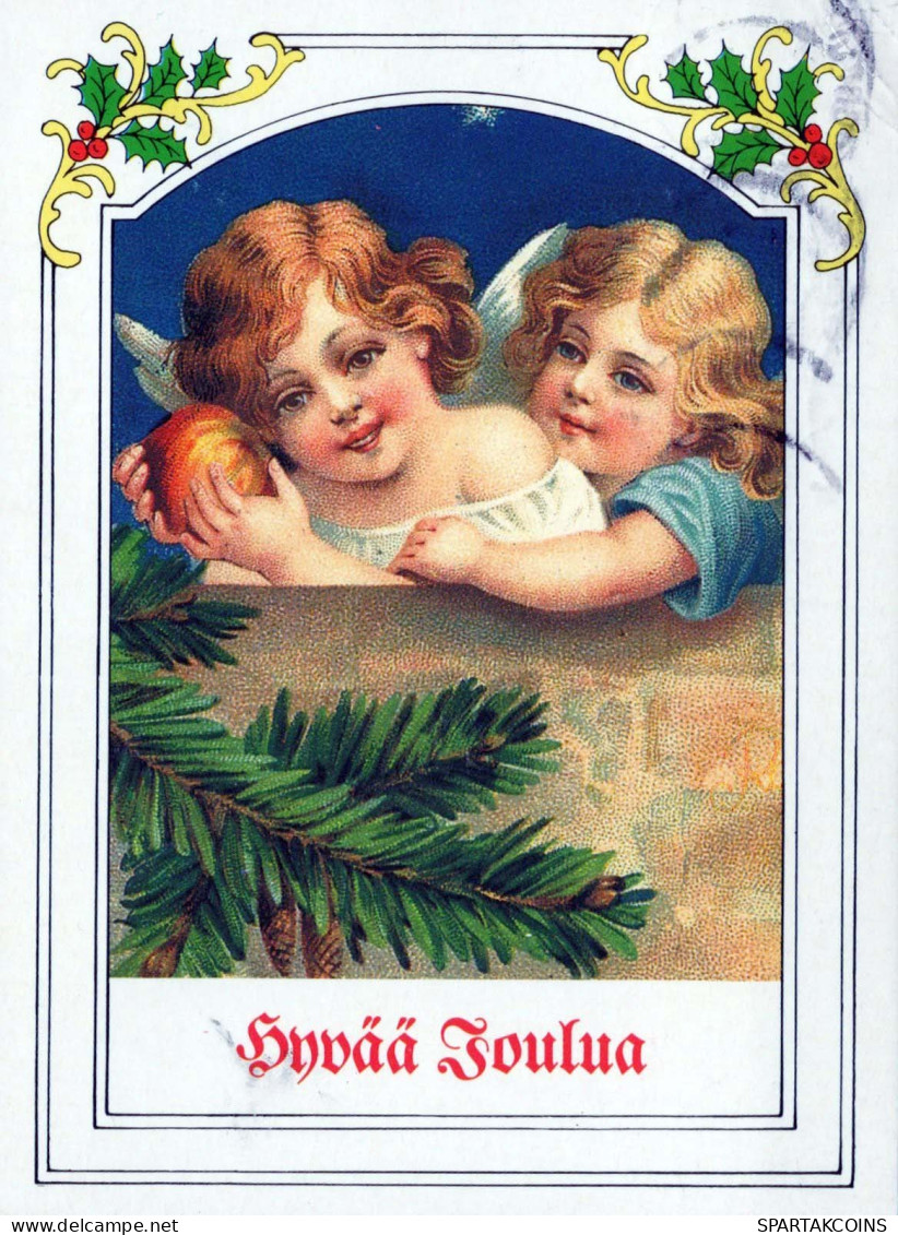 ANGELO Natale Vintage Cartolina CPSM #PBP417.IT - Engel