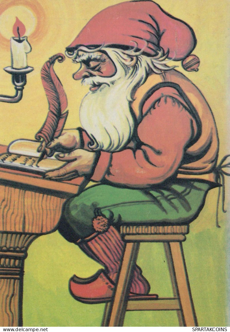 BABBO NATALE Buon Anno Natale Vintage Cartolina CPSM #PBL243.IT - Kerstman