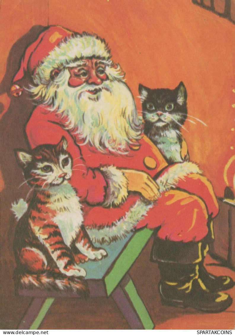 BABBO NATALE Buon Anno Natale Vintage Cartolina CPSM #PBL178.IT - Kerstman