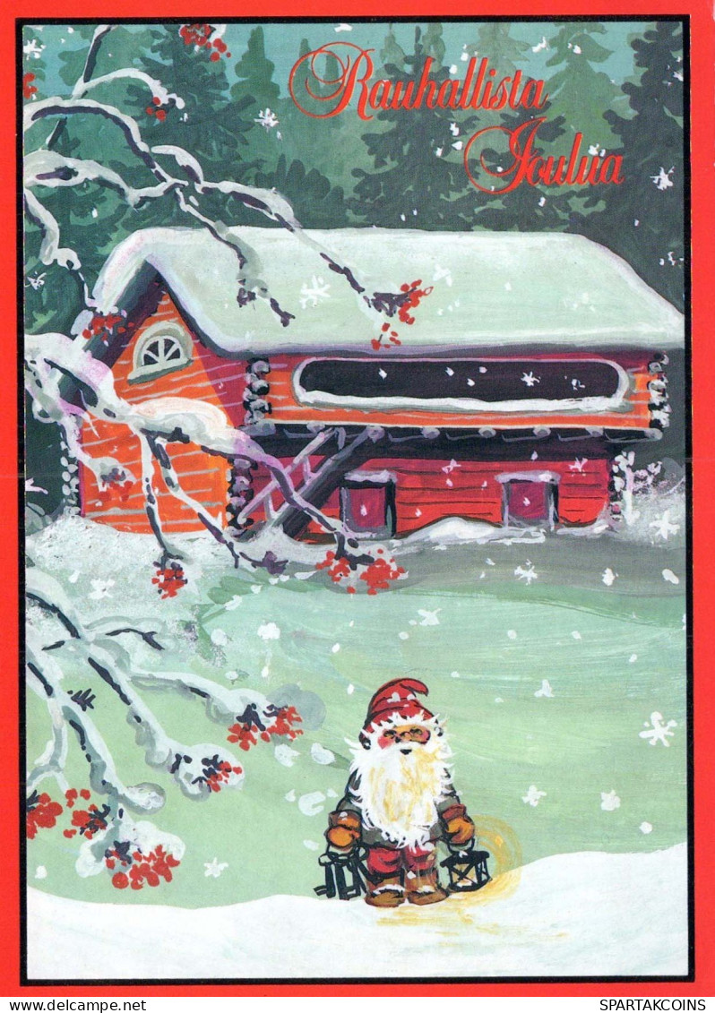 BABBO NATALE Buon Anno Natale Vintage Cartolina CPSM #PBL430.IT - Kerstman