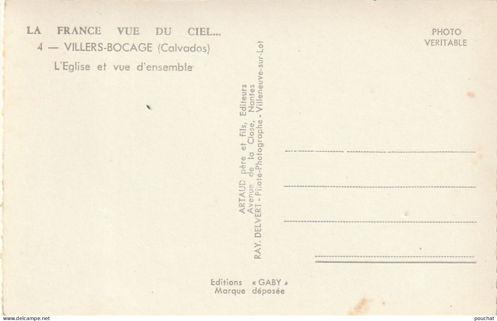 PE 4-(14) VILLERS BOCAGE - L' EGLISE ET VUE D' ENSEMBLE - 2 SCANS - Other & Unclassified