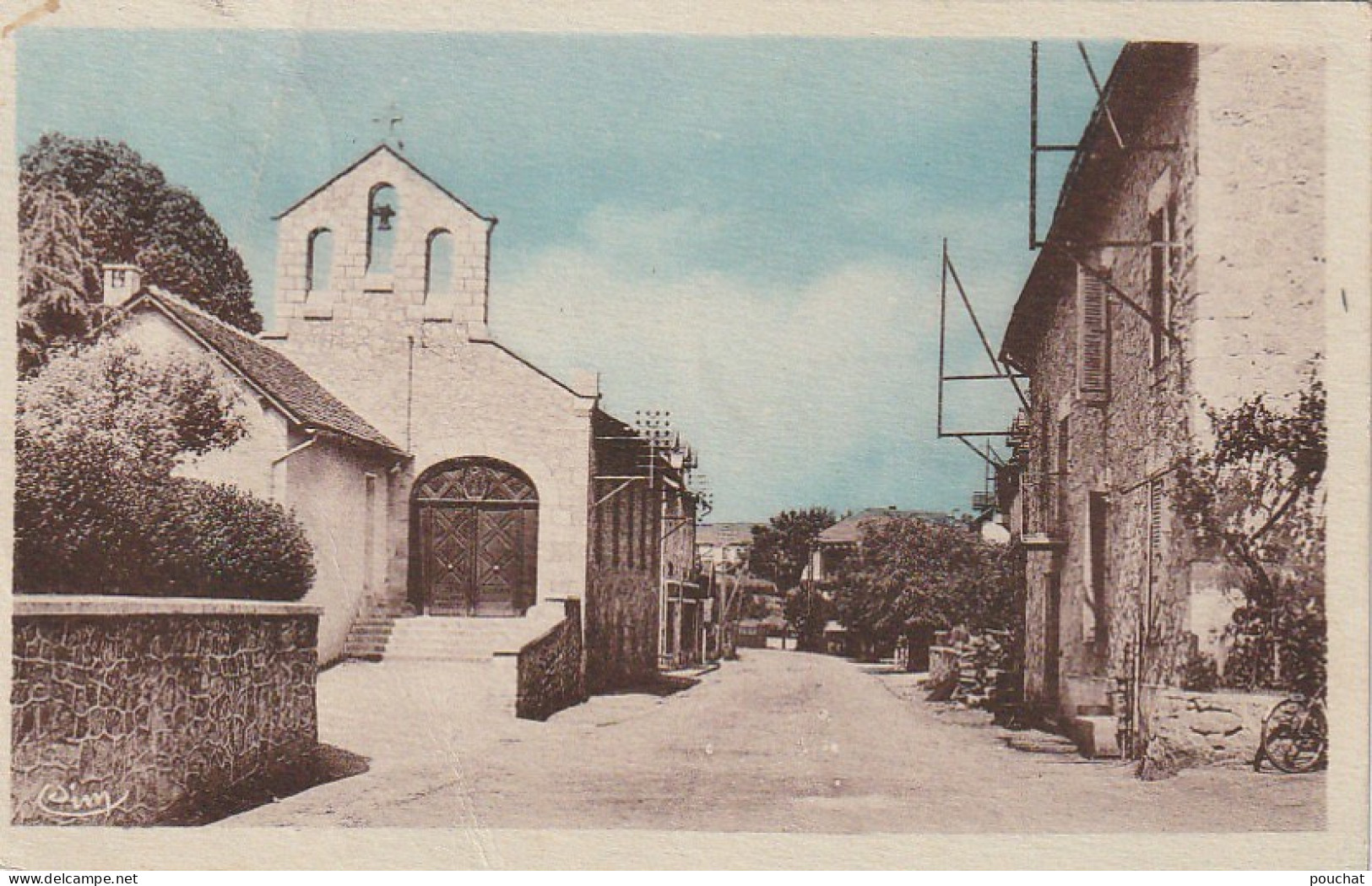 PE 5-(15) LE ROUGET - L' EGLISE SAINTE THERESE - CARTE COLORISEE - 2 SCANS - Sonstige & Ohne Zuordnung