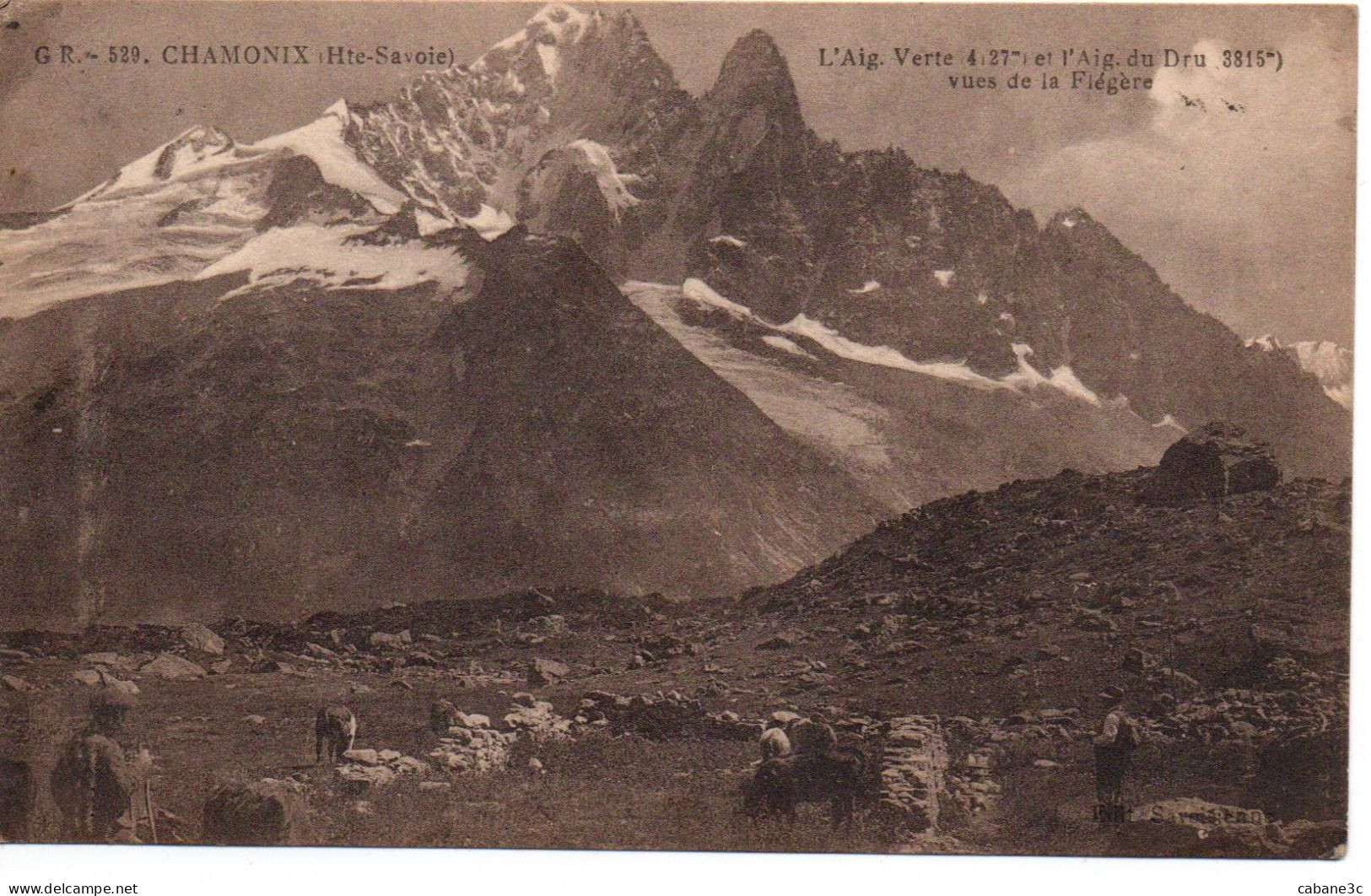 CHAMONIX - (Hte Savoie) - L'Aiguille Verte (4127m) Et L'Aiguille Du Dru (3815m.) - Chamonix-Mont-Blanc