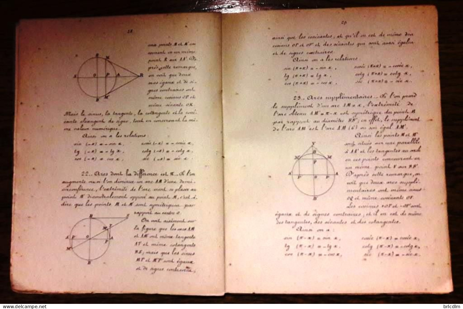 Cours De Trigonométrie - 1902 - 18 Ans Et Plus