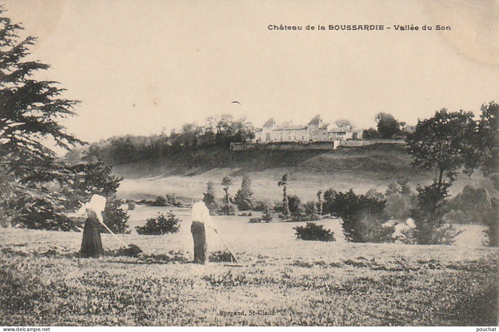 PE 7-(16) CHATEAU DE LA BOUSSARDIE - VALLEE DU SON - COUPLE AUX CHAMPS - 2 SCANS - Other & Unclassified