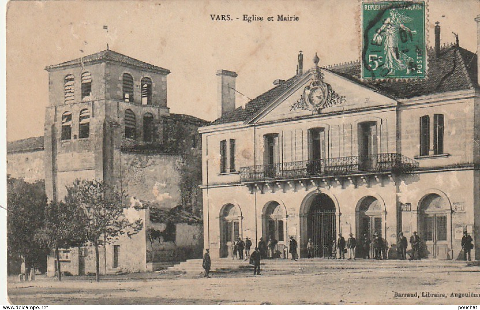 PE 7-(16) VARS - EGLISE ET MAIRIE - VILLAGEOIS - 2 SCANS - Autres & Non Classés