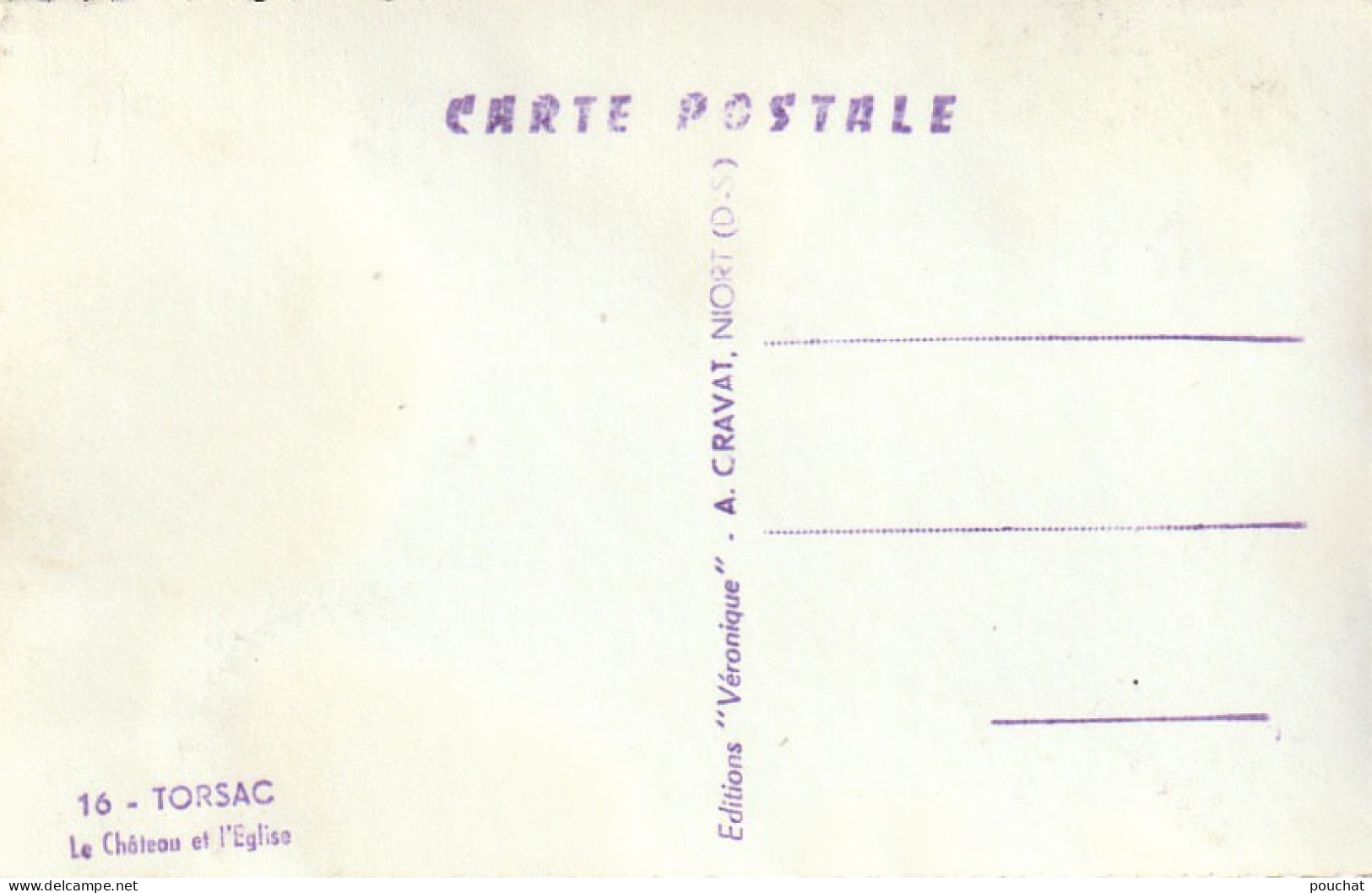 PE 8-(16) TORSAC - LE CHATEAU ET L' EGLISE - 2 SCANS - Autres & Non Classés