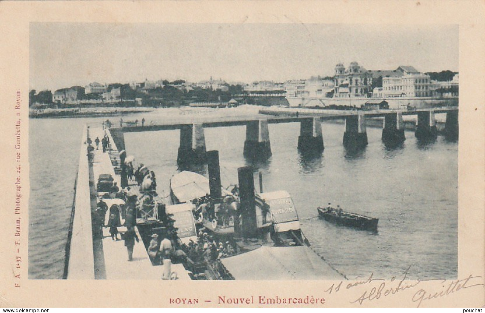 PE 9-(17) ROYAN - NOUVEL EMBARCADERE - PASSAGERS , PROMENEURS - 2 SCANS - Royan