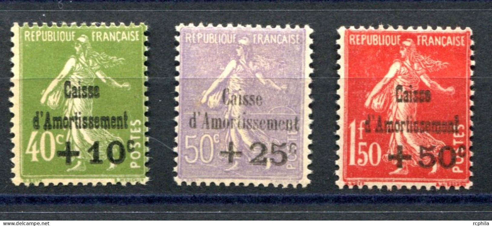 RC 27579 FRANCE COTE 325€ N° 275 / 277 SERIE CAISSE D' AMORTISSEMENT NEUF * MH TB - Ongebruikt