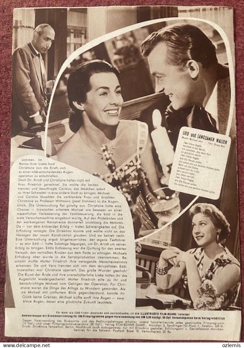 AWEI BLAUE AUGEN ,ILLUSTRIERTE ,FILM - KUHNE ,CINEMA,MOVIE ,MAGAZINE - Cine & Televisión