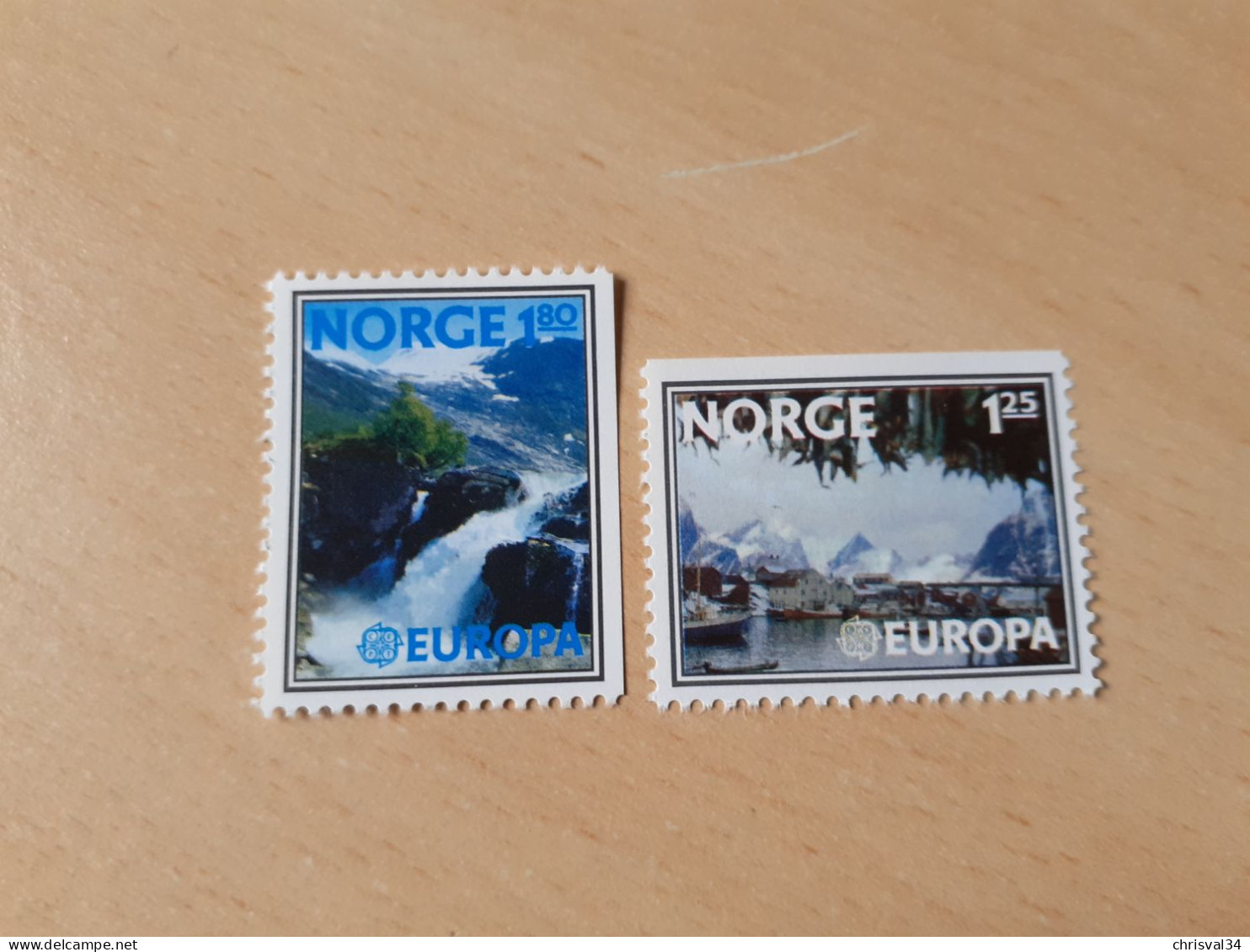 TIMBRES   NORVEGE   ANNEE    1977   N  698a  +  699a   COTE  5,50  EUROS   NEUFS  LUXE** - Neufs
