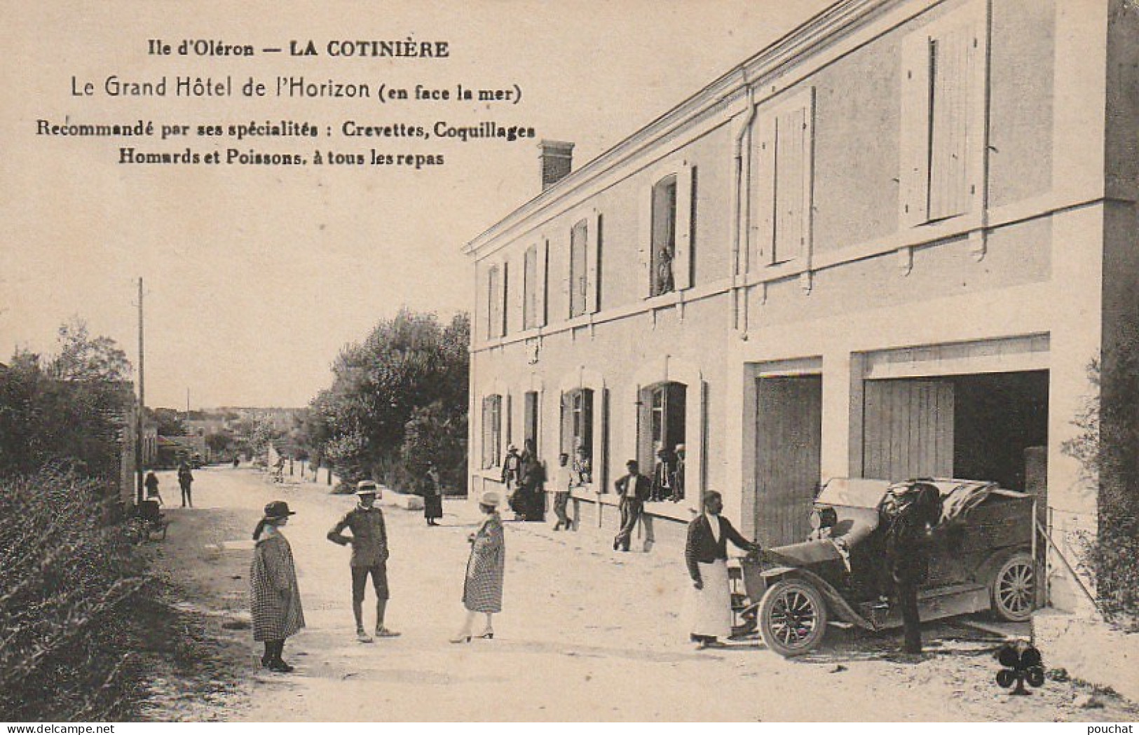 PE 10-(17) ILE D' OLERON - LA COTINIERE - LE GRAND HOTEL DE L' HORIZON - ANIMATION - PERSONNEL ET RESIDENTS -NOTE AU DOS - Ile D'Oléron