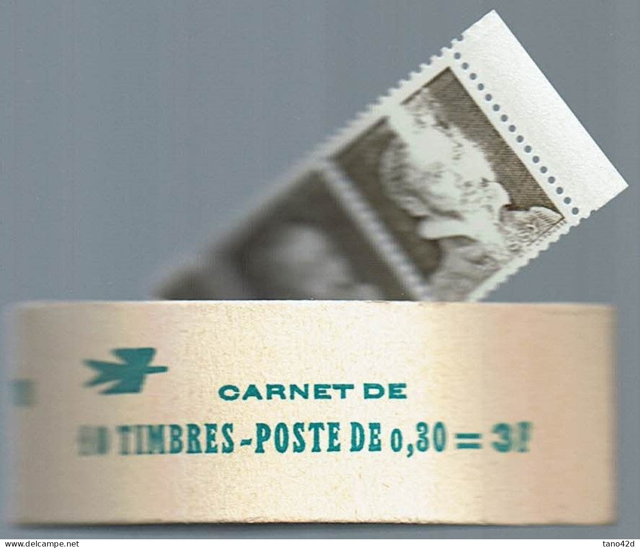 CARNETS DE FRANCE - CARNET PALISSY DE 10  COULEUR BISTRE Y/T Ps16a  DEFAUT D'ENCRAGE SUR 1 VIGNETTE - Modern : 1959-…