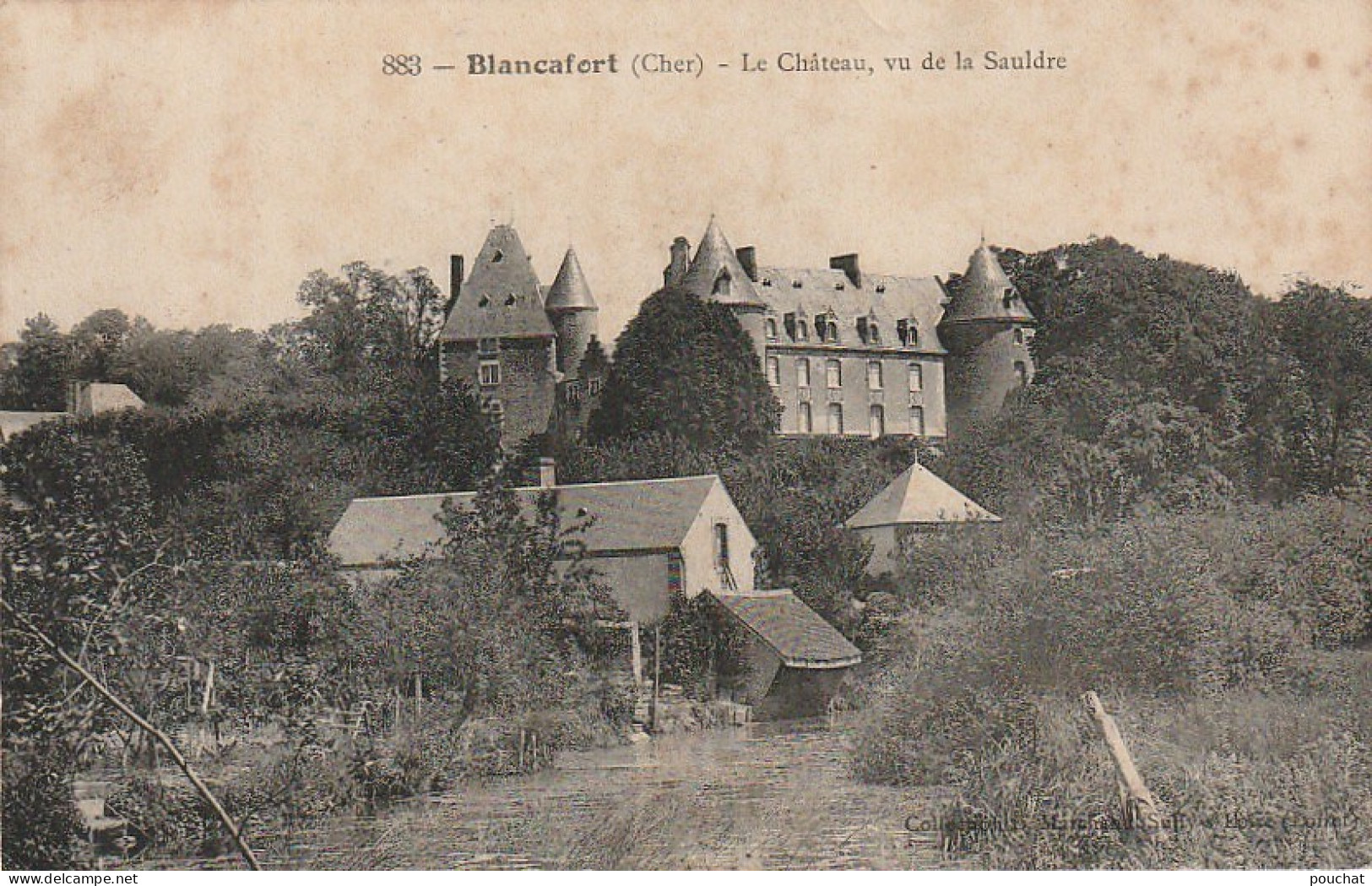 PE 12 -(18) BLANCAFORT - LE CHATEAU , VU DE LA SAULDRE - 2 SCANS - Other & Unclassified