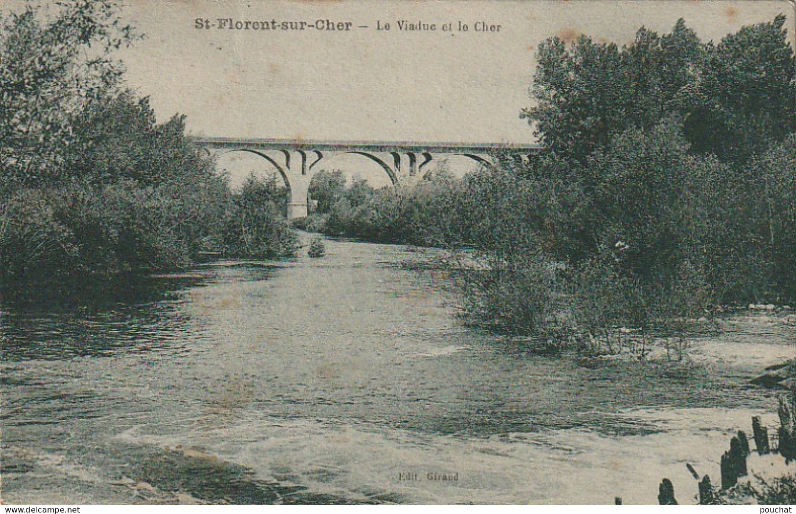 PE 12 -(18) SAINT FLORENT SUR CHER - LE VIADUC ET LE CHER - 2 SCANS - Saint-Florent-sur-Cher