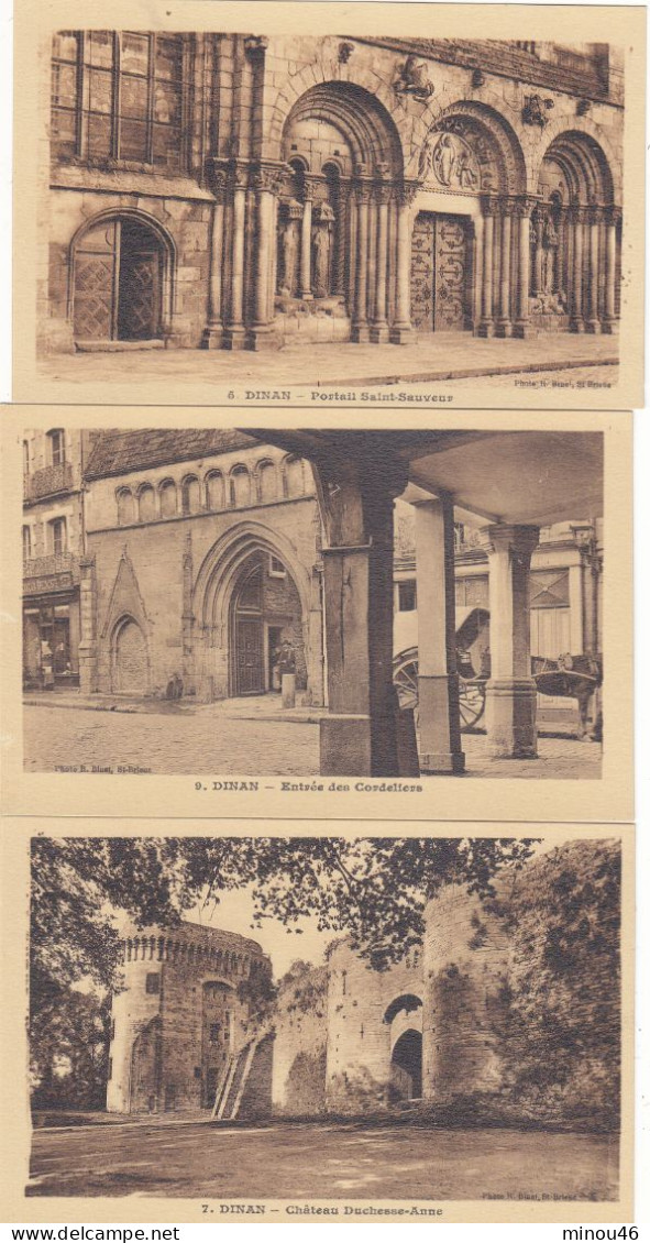 DINAN (22 ) :T. BEL ENSEMBLE DE 25 CPA BISTRE MEMES SERIES .DIVERSES VUES .CERTAINES ANIMEES. N. CIRCULEES. ETAT PARFAIT - 5 - 99 Postcards