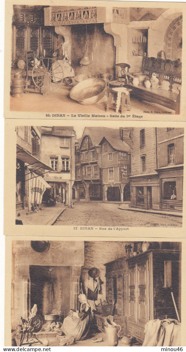 DINAN (22 ) :T. BEL ENSEMBLE DE 25 CPA BISTRE MEMES SERIES .DIVERSES VUES .CERTAINES ANIMEES. N. CIRCULEES. ETAT PARFAIT - 5 - 99 Postcards