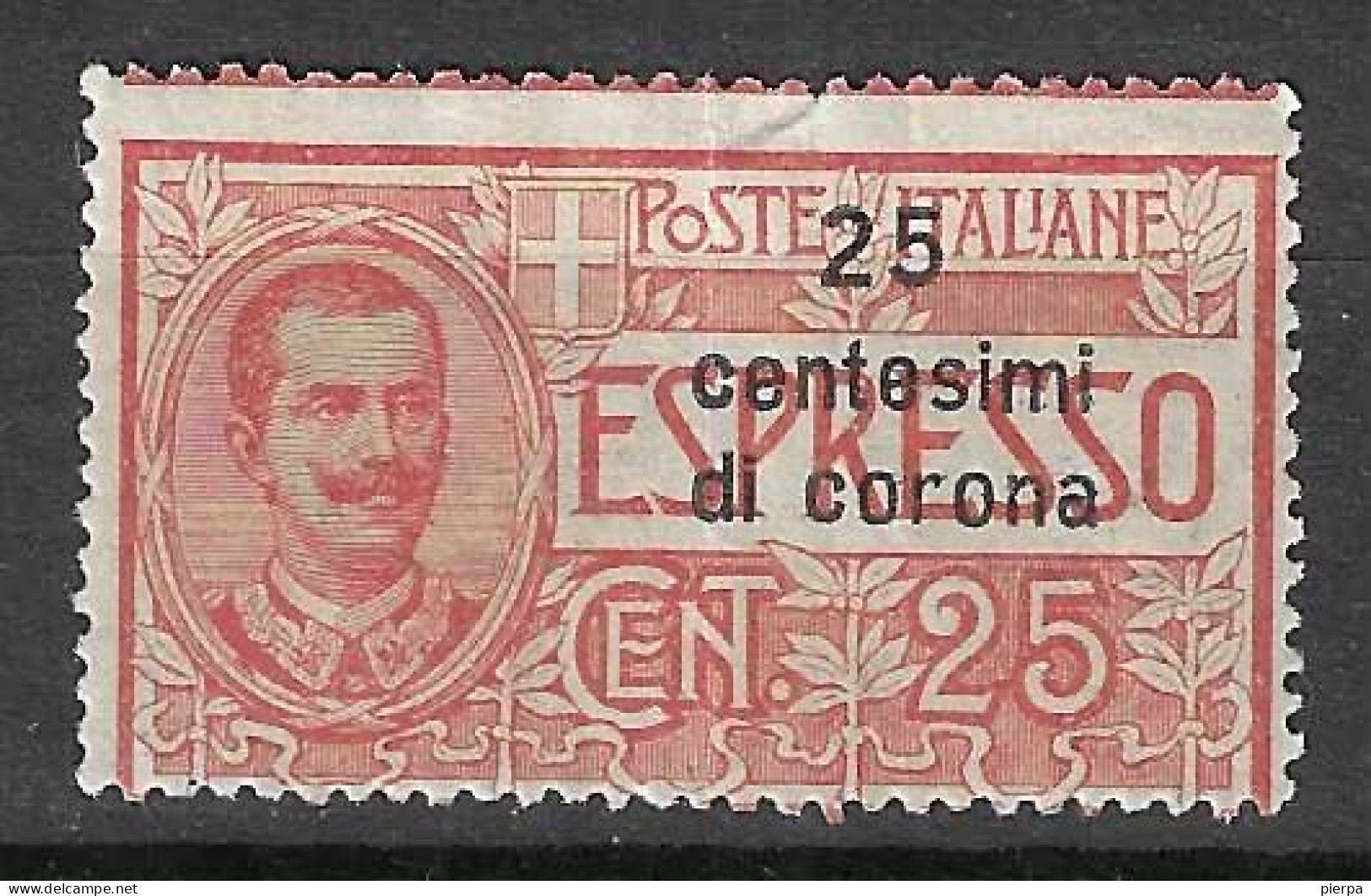 DALMAZIA - OCCUPAZIONE ITALIANA 1921 - ESPRESSO 25 CENT. DI CORONA/C.25 - NUOVO MNH**  (YVERT EXP 1 - MICHEL 22 -SS  1) - Dalmatie