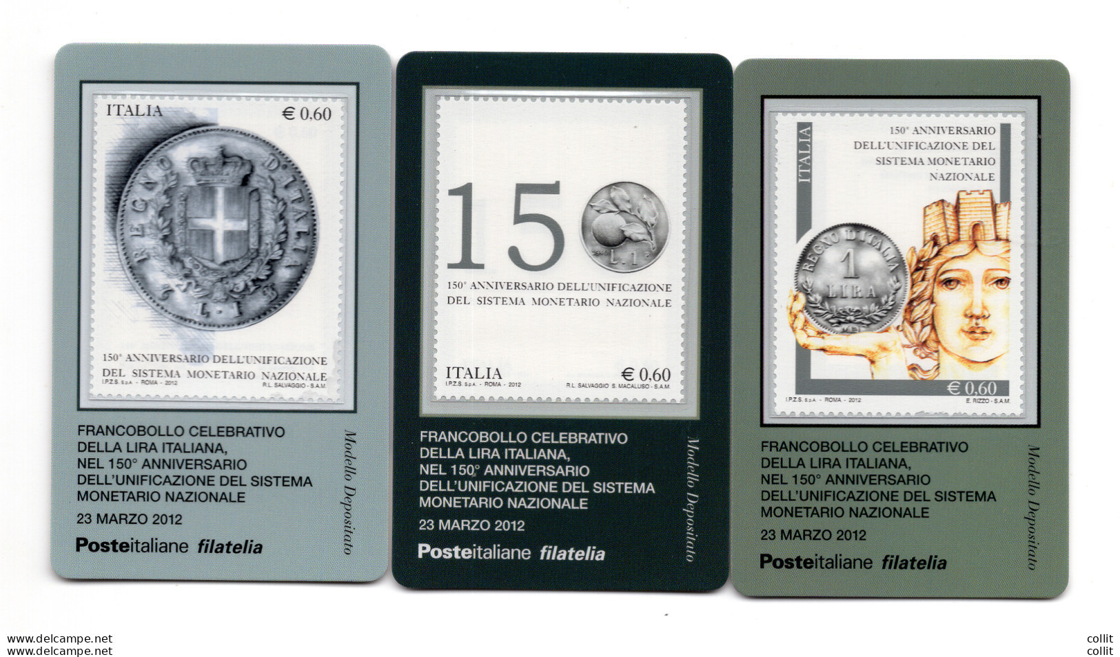 Tessera Filatelica Lira Italiana - Serie Completa - Abarten Und Kuriositäten