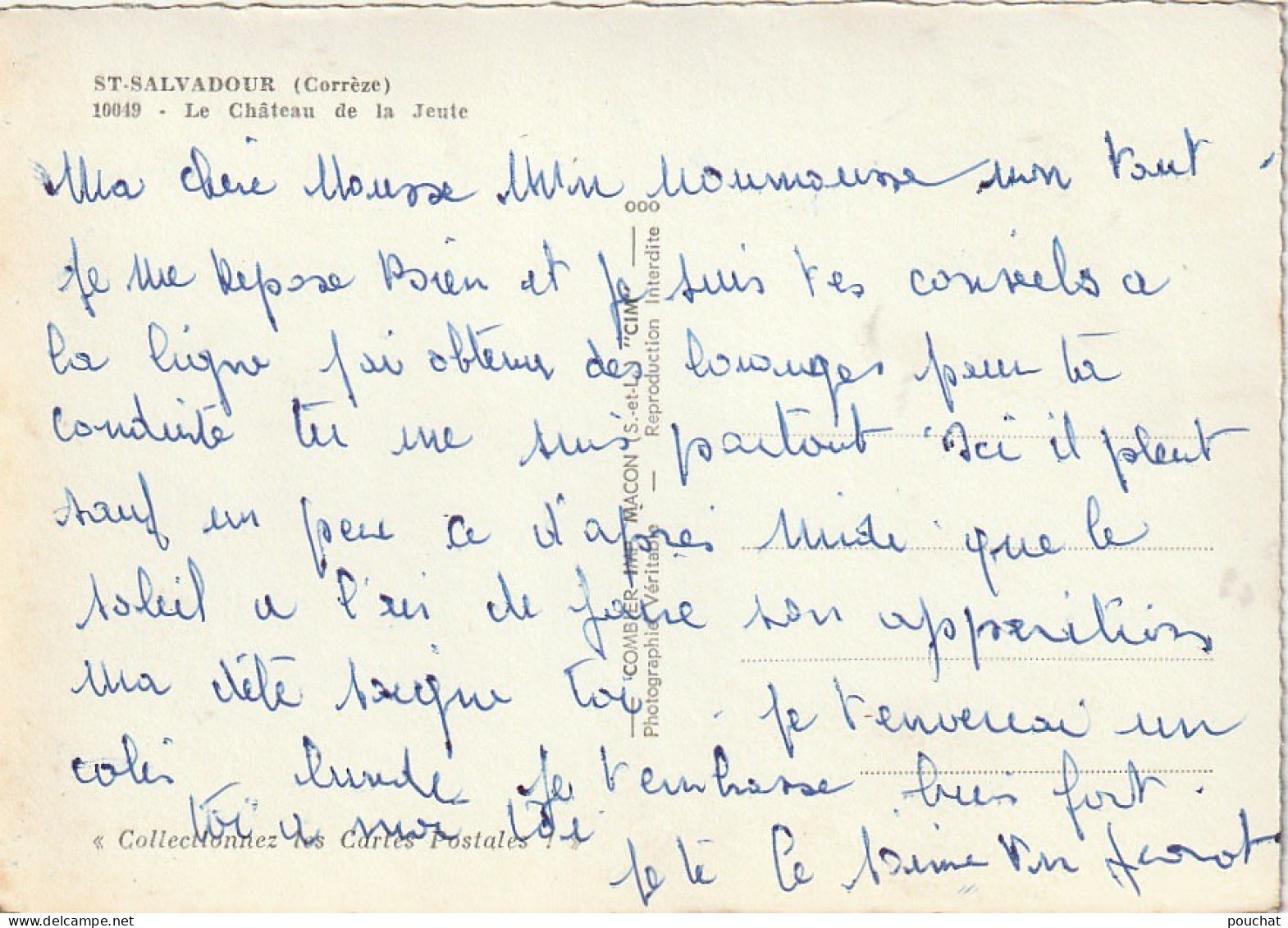 PE 14 -(19) SAINT SALVADOUR - LE CHATEAU DE LA  GENTE ( JEUTE ) - 2 SCANS - Autres & Non Classés