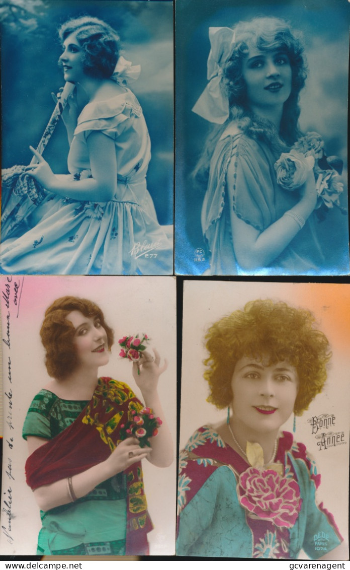 LOT VAN 40  FOTO. KAARTEN MET  VROUWEN      ZIE AFBEELDINGEN ( LOT 3 ) - Women