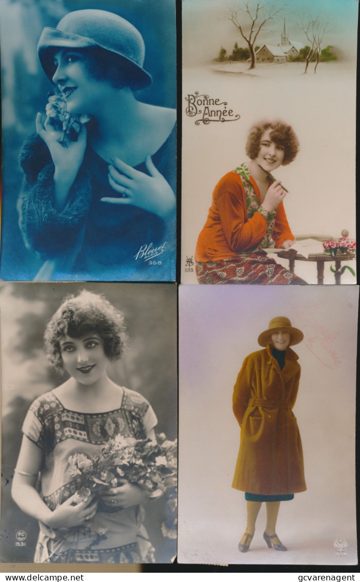 LOT VAN 40  FOTO. KAARTEN MET  VROUWEN      ZIE AFBEELDINGEN ( LOT 3 )