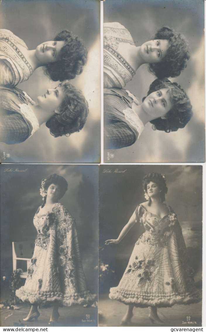 LOT VAN 40  FOTO. KAARTEN MET  VROUWEN      ZIE AFBEELDINGEN ( LOT 3 )