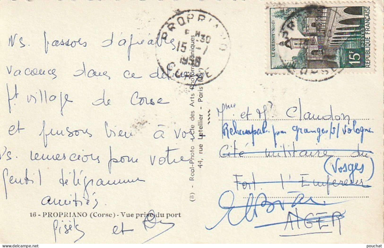 PE -(20) PROPRIANO - VUE PRISE DU PORT (1958) - 2 SCANS - Altri & Non Classificati