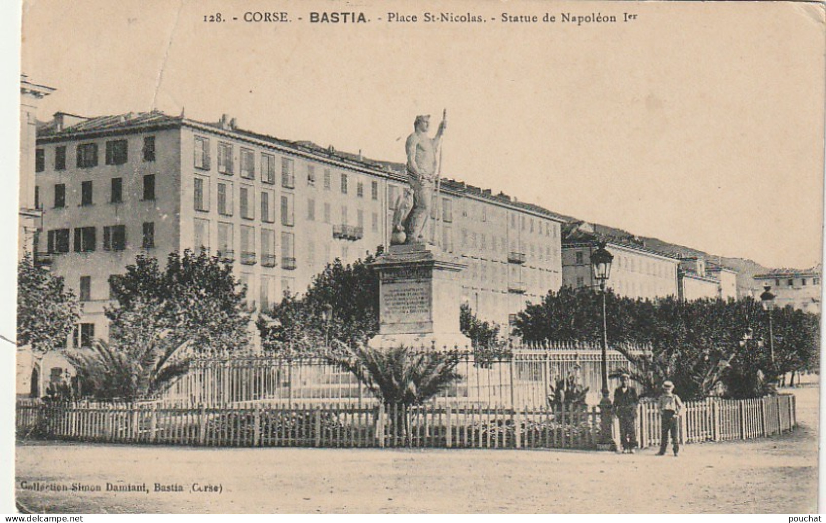 PE 16-(20) BASTIA - PLACE SAINT NICOLAS - STATUE DE NAPOLEON 1er - 2 SCANS - Bastia