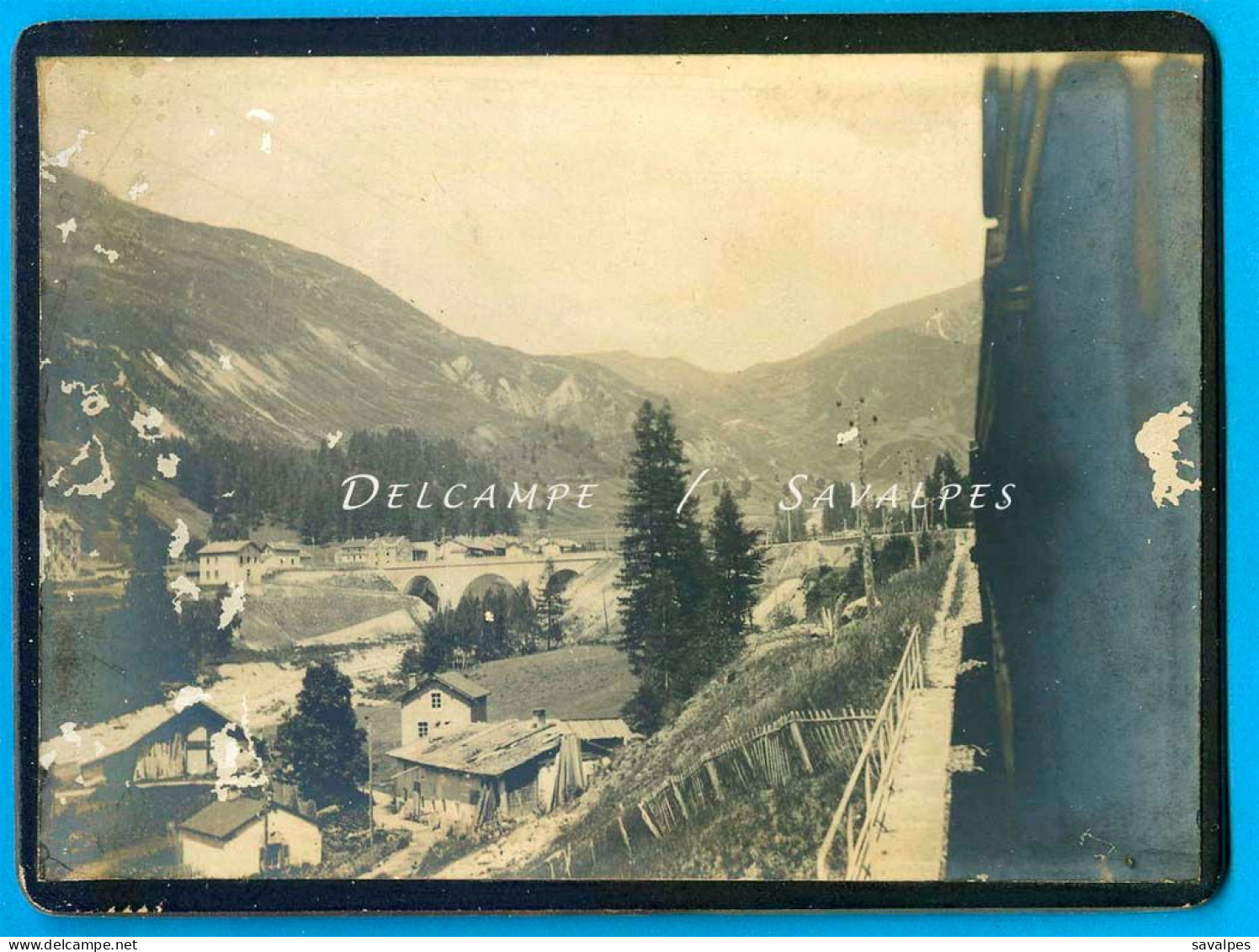 Chamonix Vers 1920 * Montroc Et Col De Balme Depuis Le Train, Chemin De Fer Vallorcine Martigny * Photo Originale - Orte