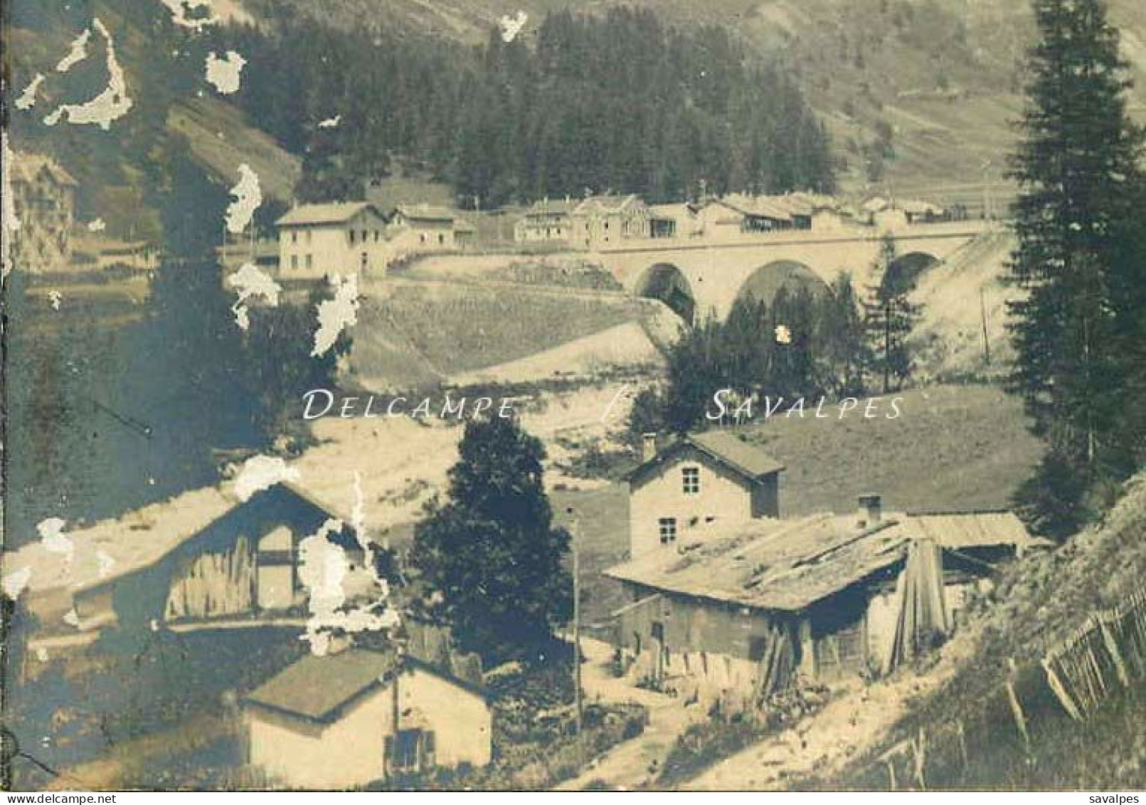 Chamonix Vers 1920 * Montroc Et Col De Balme Depuis Le Train, Chemin De Fer Vallorcine Martigny * Photo Originale - Places