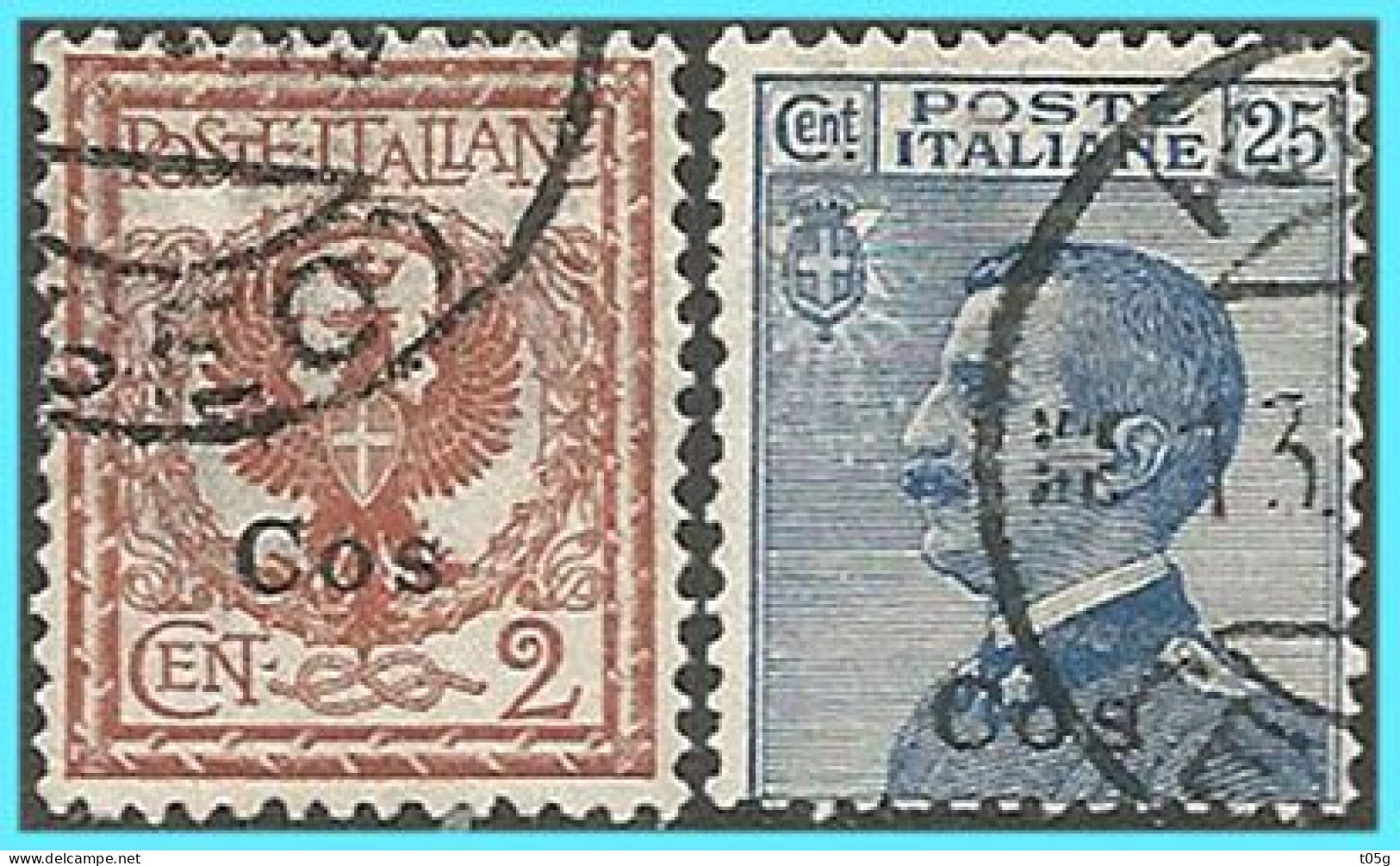 GREECE-GRECE - Hellas Egeo Cos Italy 1912: From Set Used - Egeo (Lipso)