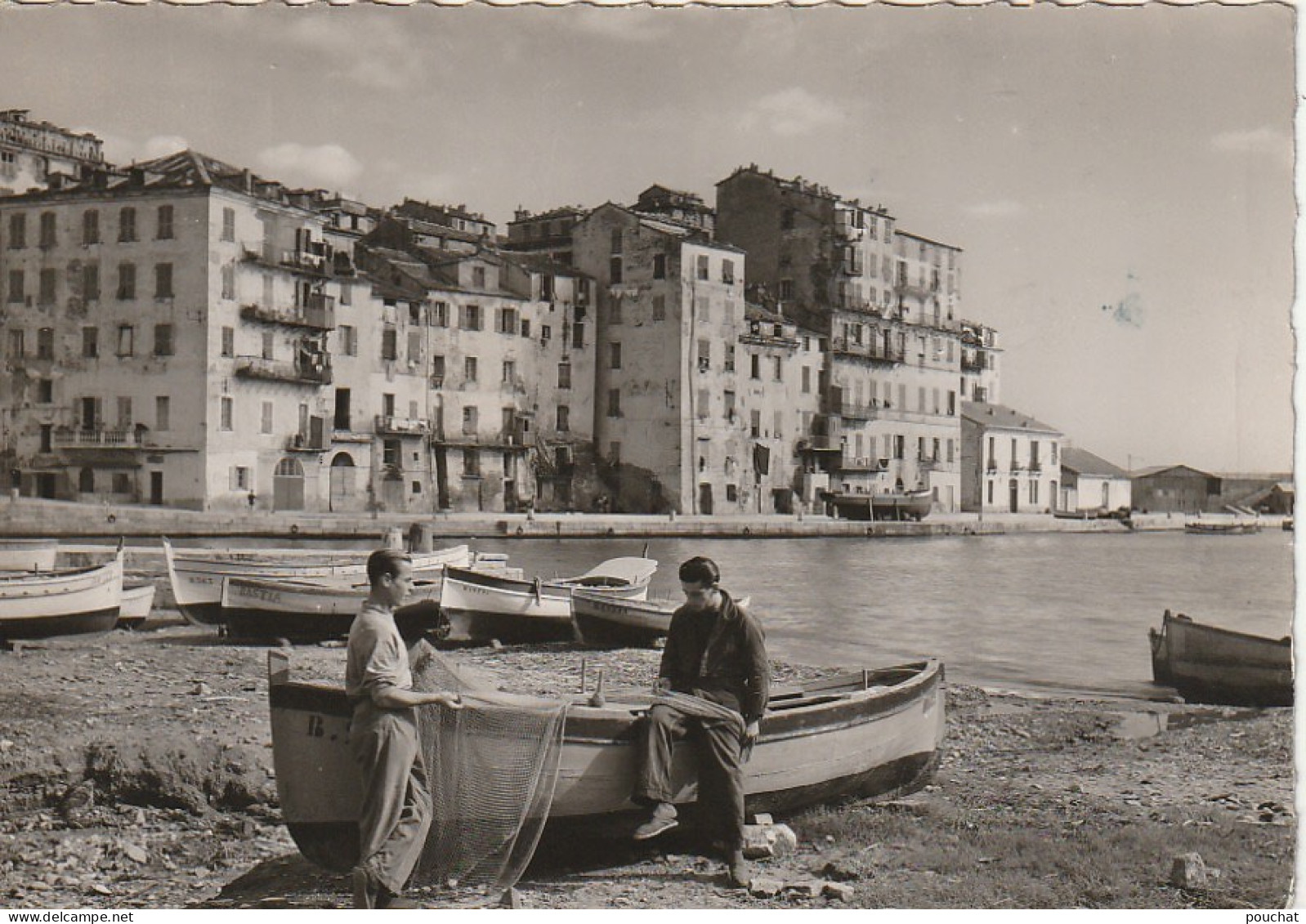 PE 17 -(20) BASTIA - LE VIEUX PORT - PECHEURS AVEC FILET - 2 SCANS - Bastia