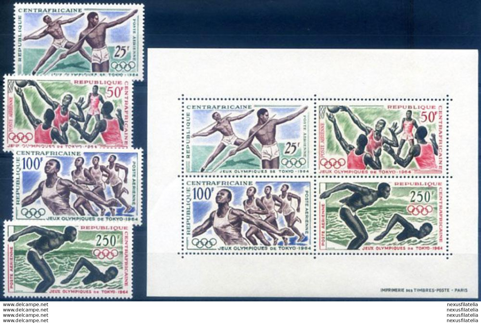 Sport. Olimpiadi Tokyo 1964. - Centraal-Afrikaanse Republiek