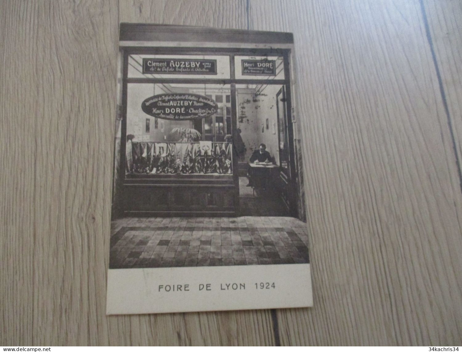 CPA 69 Rhône Foire De Lyon 1924 Stands Auzeby Nîmes Gard Dorè Chartres Eure Et Loire - Other & Unclassified