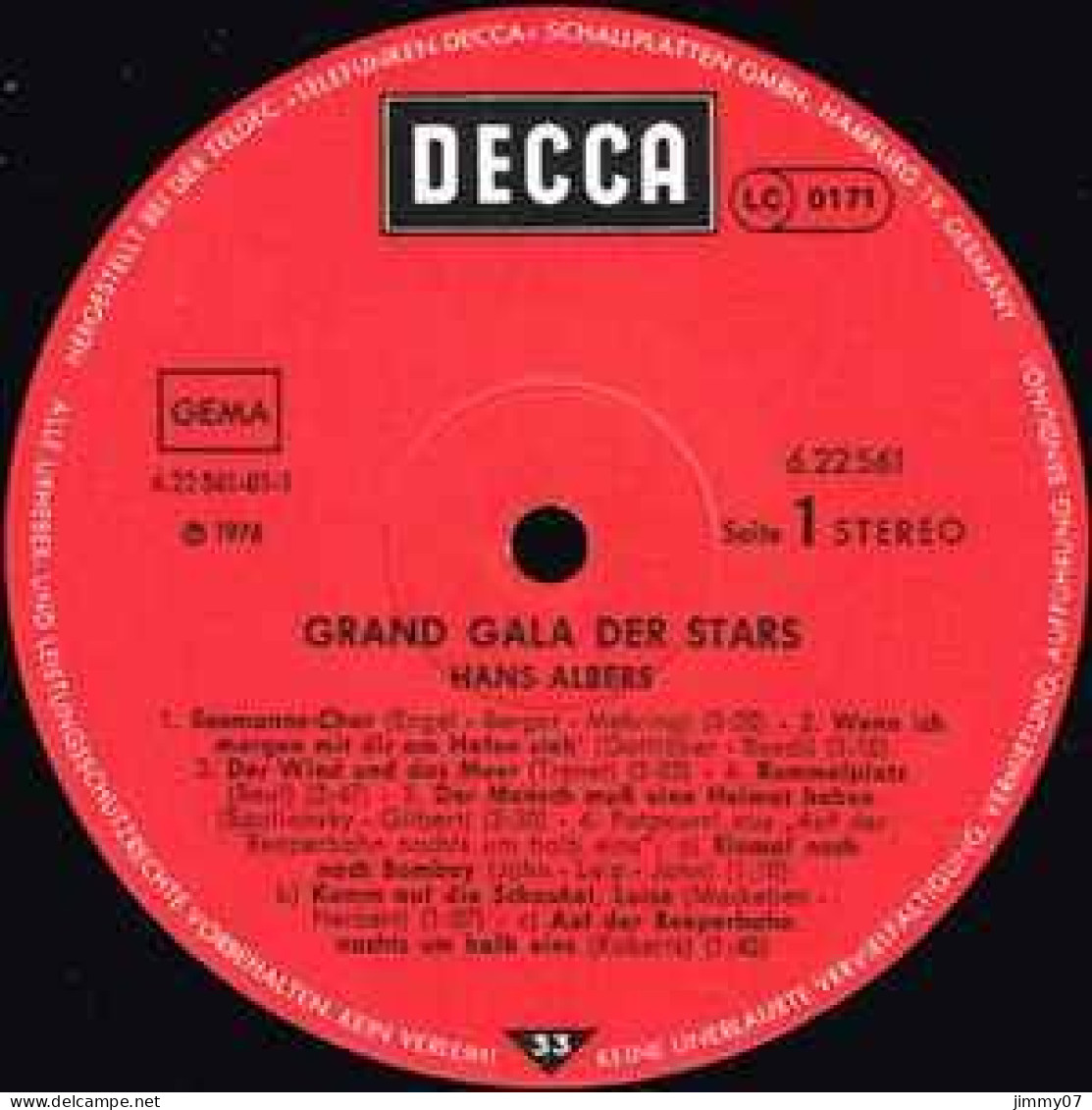 Hans Albers - Grand Gala Der Stars (LP, Comp) - Musicals